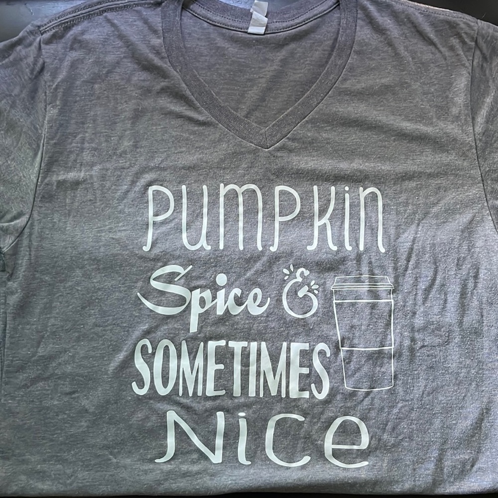 Fall tshirt pumpkin spice size s